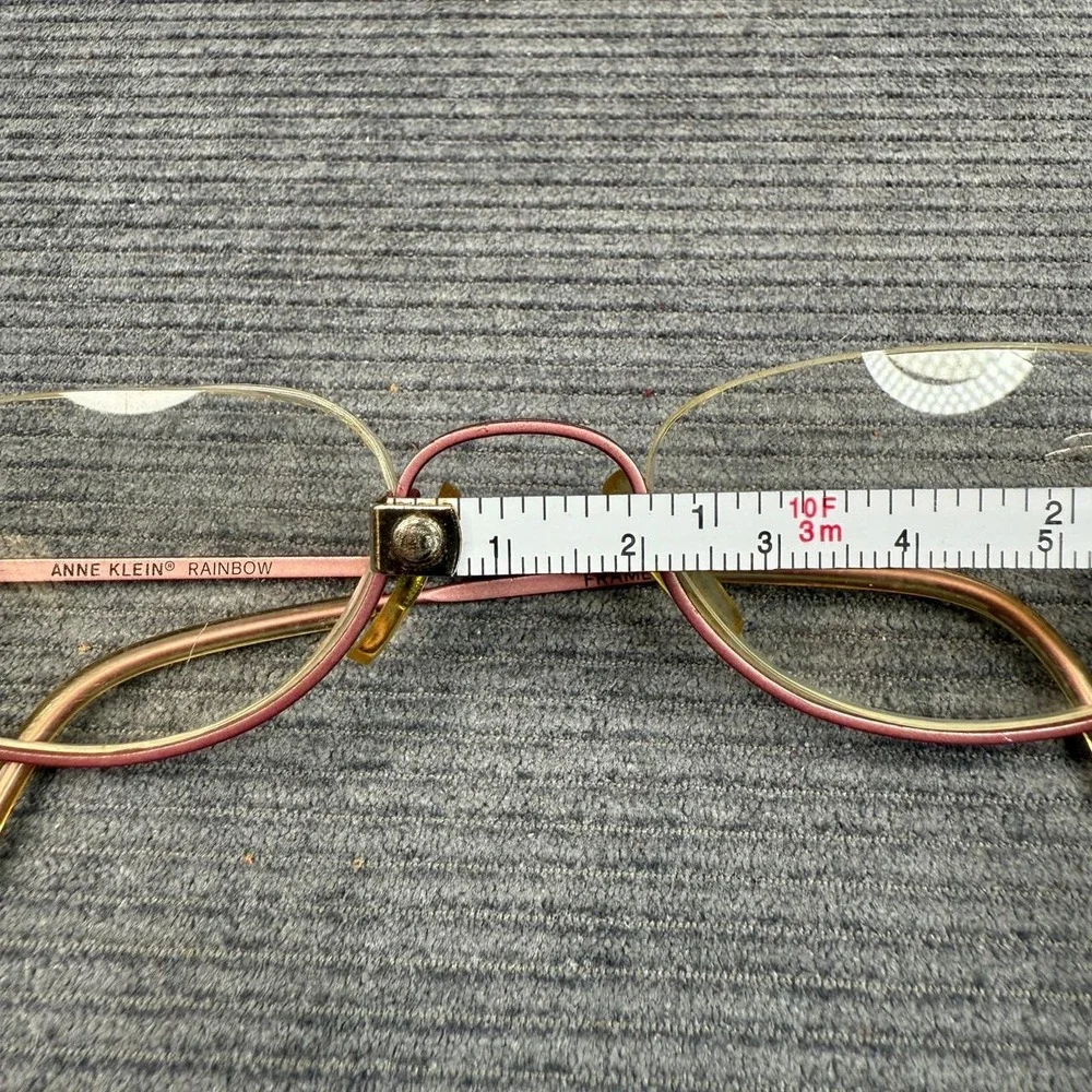 Anne Klein Rainbow Jasmine Y2k Eyeglasses Frames Italy 50/21 030‎ Rose Gold Oval